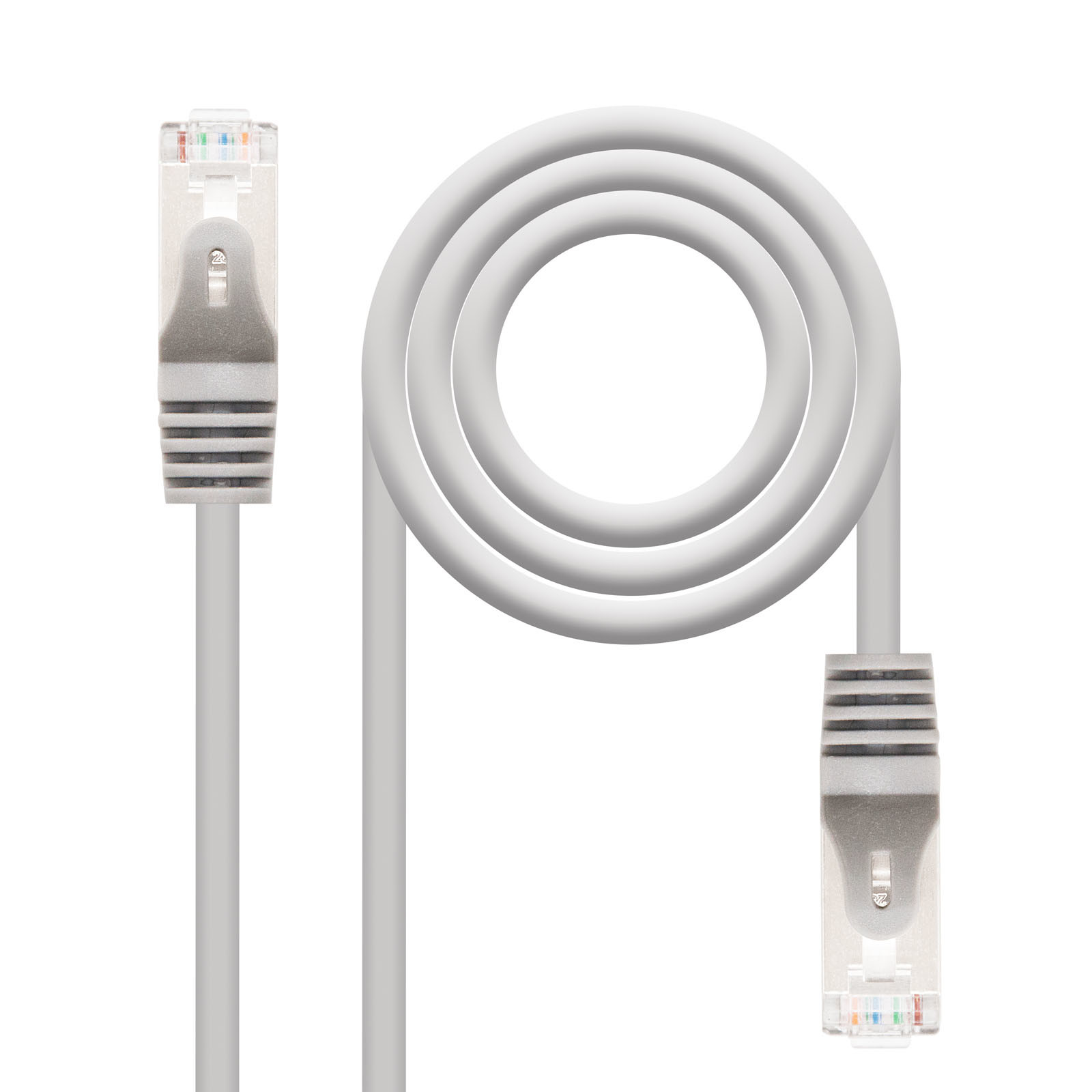 NANOCABLE CABLE RED LATIGUILLO RJ45 CAT.6 FTP AWG24, 2.0 M, 2 m, Cat6, F/UTP (FTP), RJ-45, RJ-45, Gris