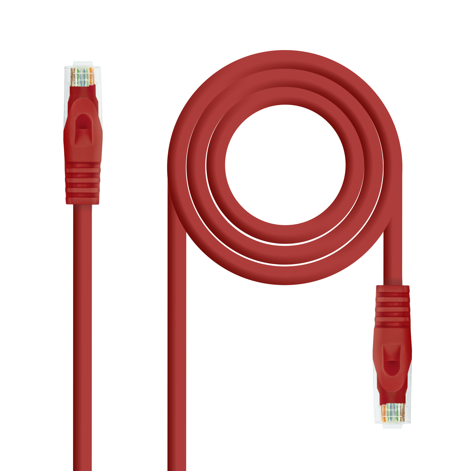 NANOCABLE Cable Red Latiguillo RJ45 LSZH CAT.6A UTP AWG24, Rojo, 25 cm, 0,25 m, Cat6a, U/UTP (UTP), RJ-45, RJ-45, Rojo