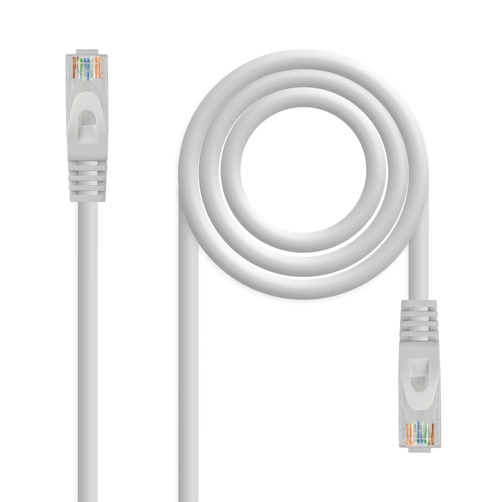 NANOCABLE Cable Red Latiguillo RJ45 LSZH CAT.6A UTP AWG24, Gris, 30 cm, 0,3 m, Cat6a, U/UTP (UTP), RJ-45, RJ-45, Gris