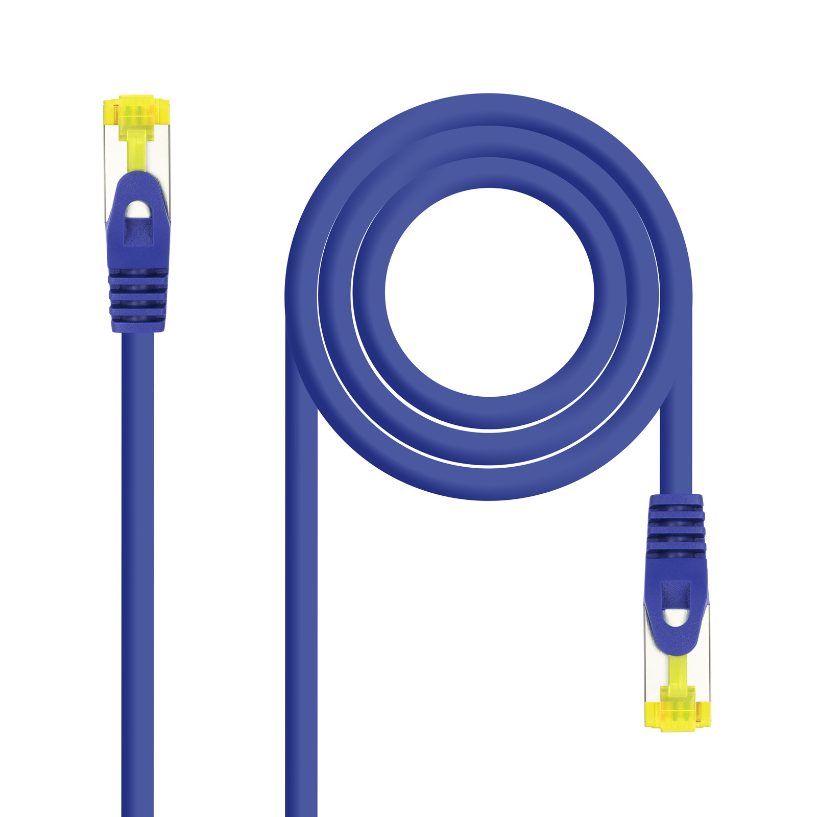 NANOCABLE Cable Red Latiguillo RJ45 LSZH CAT.6A SFTP AWG26, Azul, 25 cm, 0,25 m, Cat6a, SF/UTP (S-FTP), RJ-45, RJ-45, Azul