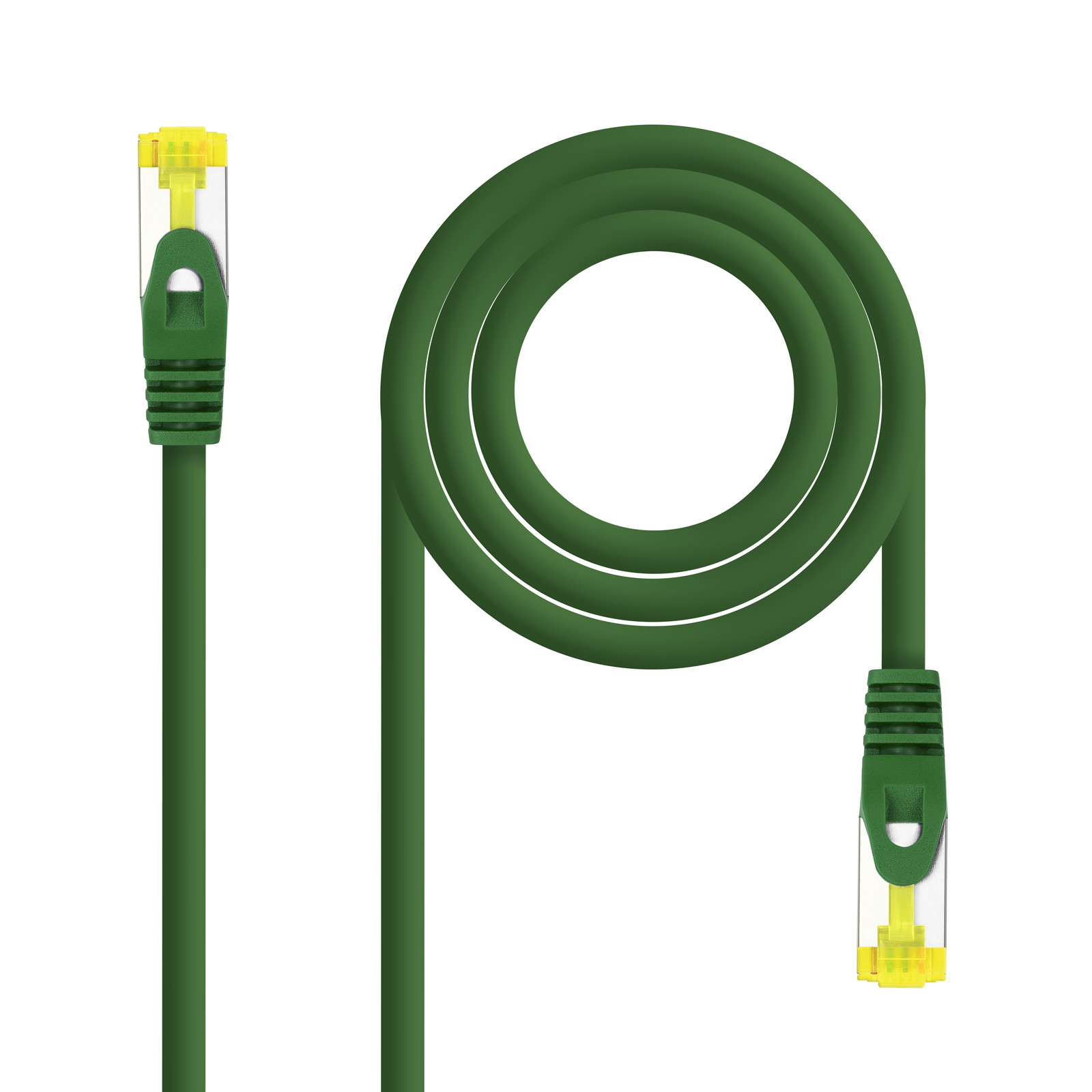 NANOCABLE Cable Red Latiguillo RJ45 LSZH CAT.6A SFTP AWG26, Verde, 25 cm, 0,25 m, Cat6a, SF/UTP (S-FTP), RJ-45, RJ-45, Verde