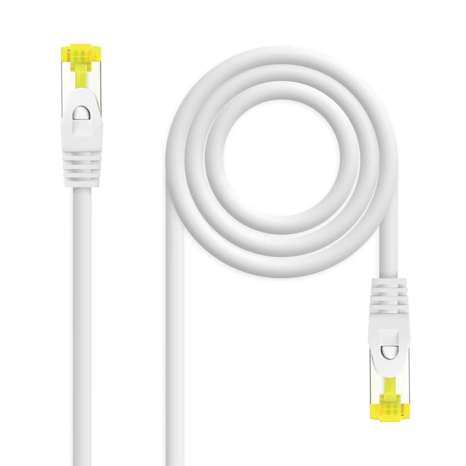 NANOCABLE Cable Red Latiguillo RJ45 LSZH CAT.6A SFTP AWG26, Blanco, 25 cm, 0,25 m, Cat6a, SF/UTP (S-FTP), RJ-45, RJ-45, Blanco
