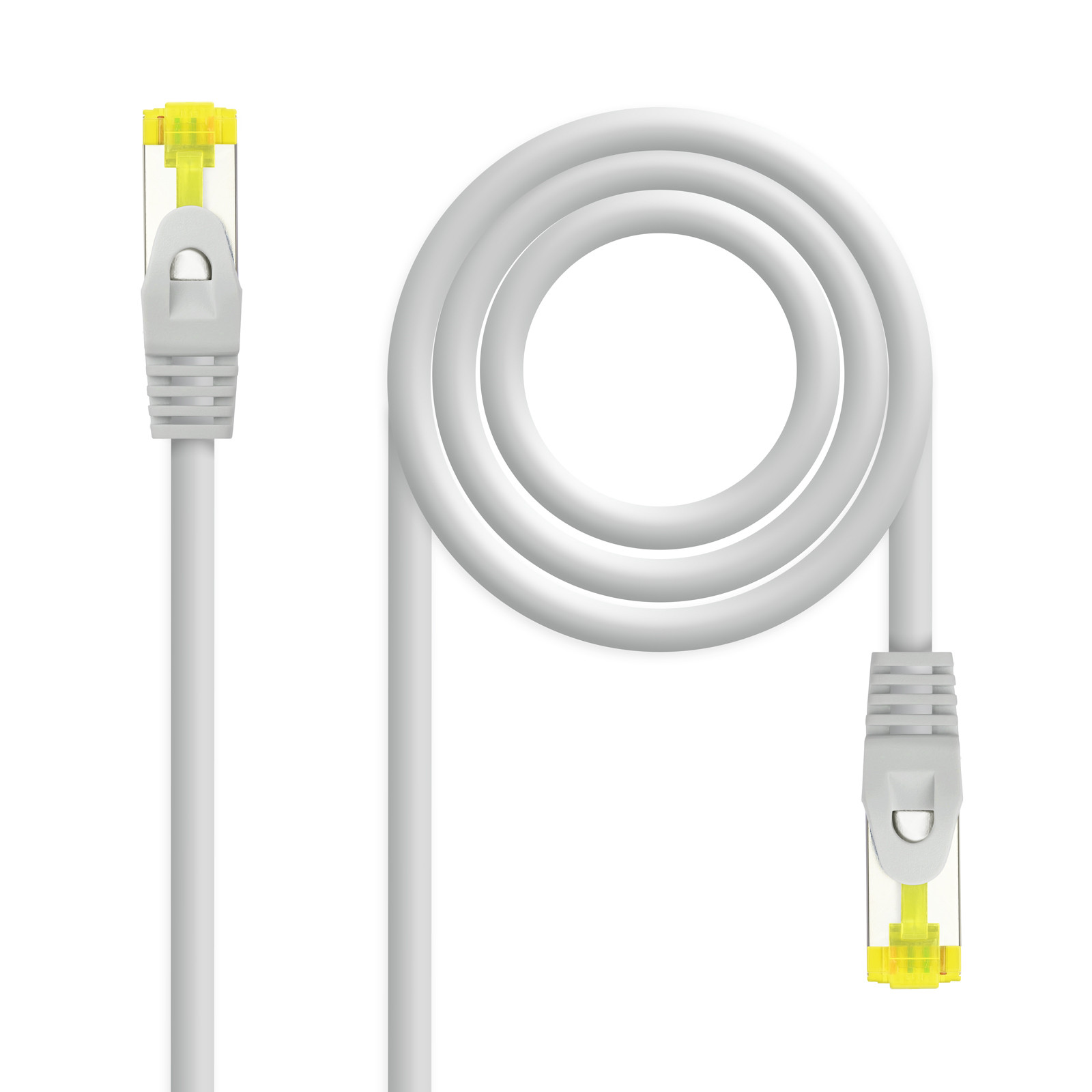 NANOCABLE Cable Red Latiguillo RJ45 LSZH CAT.6A SFTP AWG26, Gris, 30 cm, 0,3 m, Cat6a, SF/UTP (S-FTP), RJ-45, RJ-45, Gris