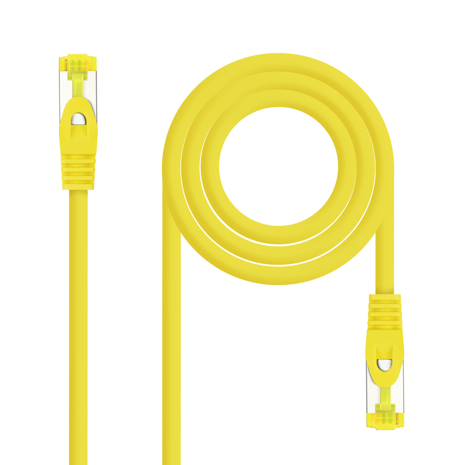 NANOCABLE Cable Red Latiguillo RJ45 LSZH CAT.6A SFTP AWG26, Amarillo, 30 cm, 0,3 m, Cat6a, SF/UTP (S-FTP), RJ-45, RJ-45, Amarillo