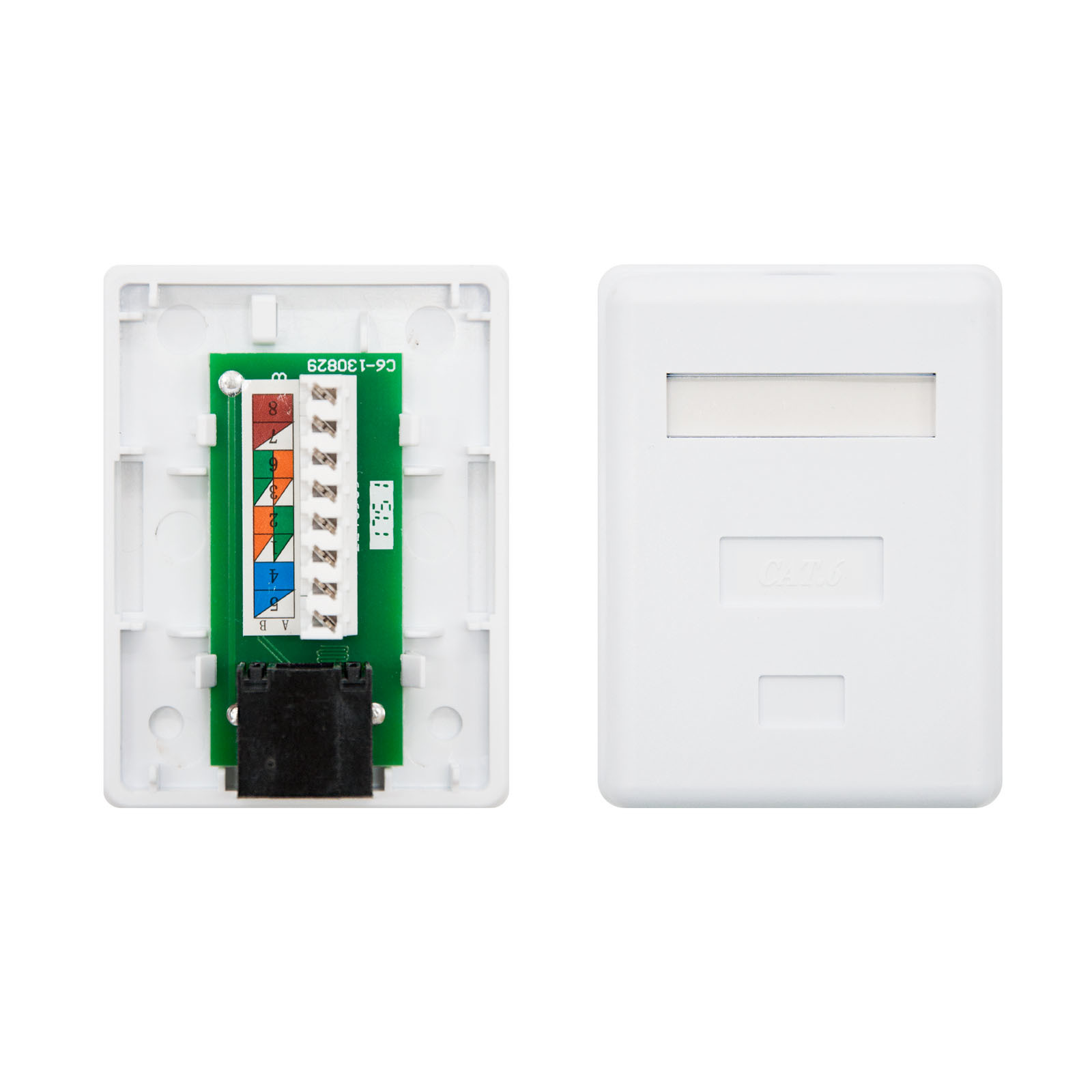 NANOCABLE ROSETA DE SUPERFICIE PARA RJ45 CAT.6 1 TOMA, BLANCO, RJ-45, UTP, Blanco, RoHS, 65 mm, 25 mm