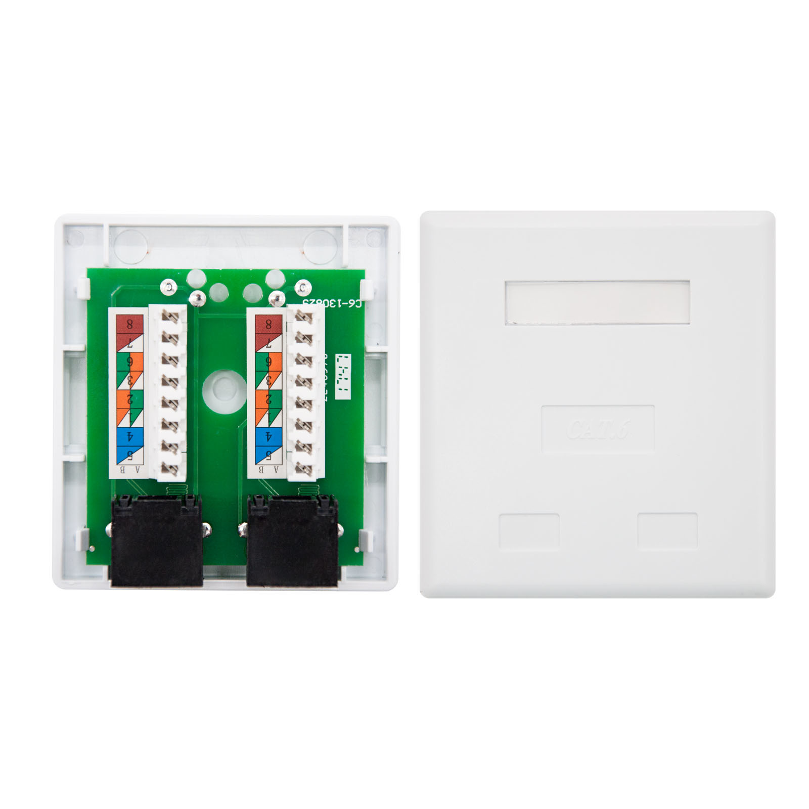 NANOCABLE ROSETA DE SUPERFICIE PARA RJ45 CAT.6 2 TOMAS, BLANCO, RJ-45, UTP, Blanco, RoHS, 65 mm, 25 mm