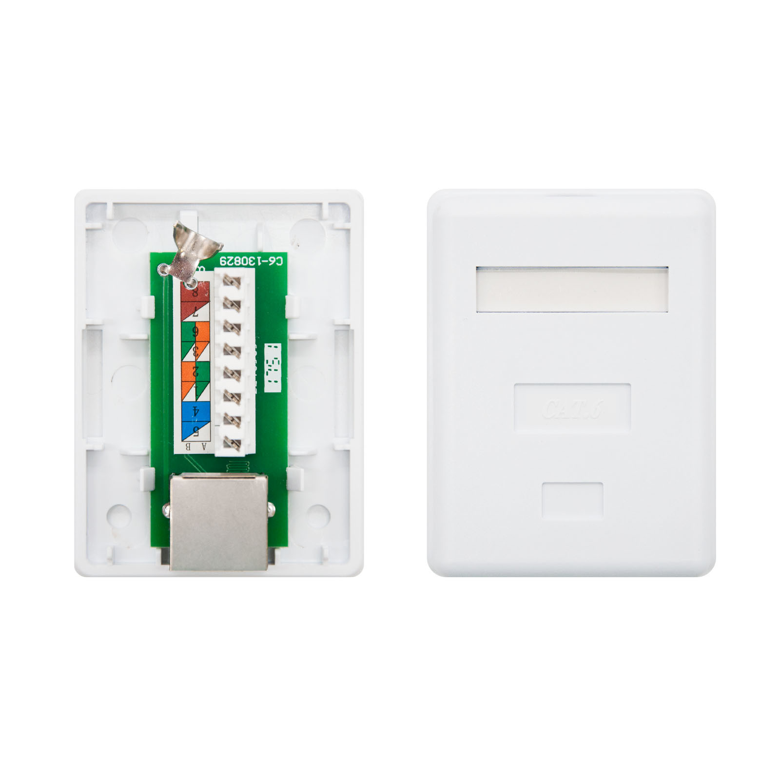 NANOCABLE ROSETA DE SUPERFICIE PARA RJ45 CAT.6 FTP 1 TOMA, BLANCO, RJ-45, FTP, Blanco, RoHS, 65 mm, 25 mm