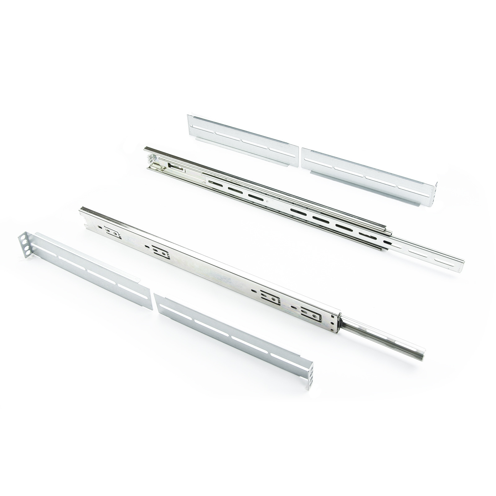 NANOCABLE Guias laterales telescopicas para Caja Rack de 19", Carril de rack, Plata, 1 pieza(s)