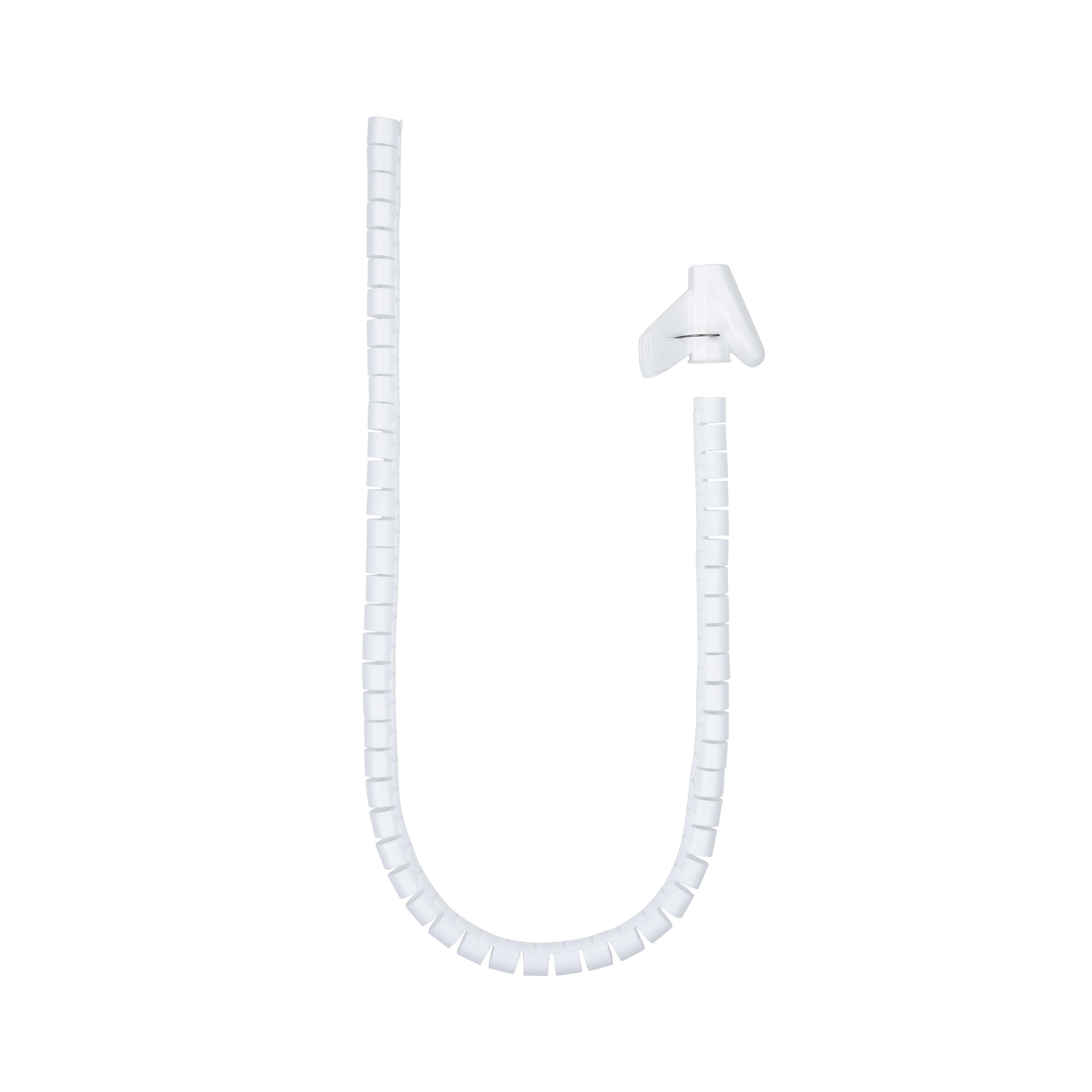 NANOCABLE Organizador de Cables Flexible 25 mm, Blanco, 1 m, Blanco, Plastico, 1 pieza(s), 2,5 cm, 1000 mm, 92 g