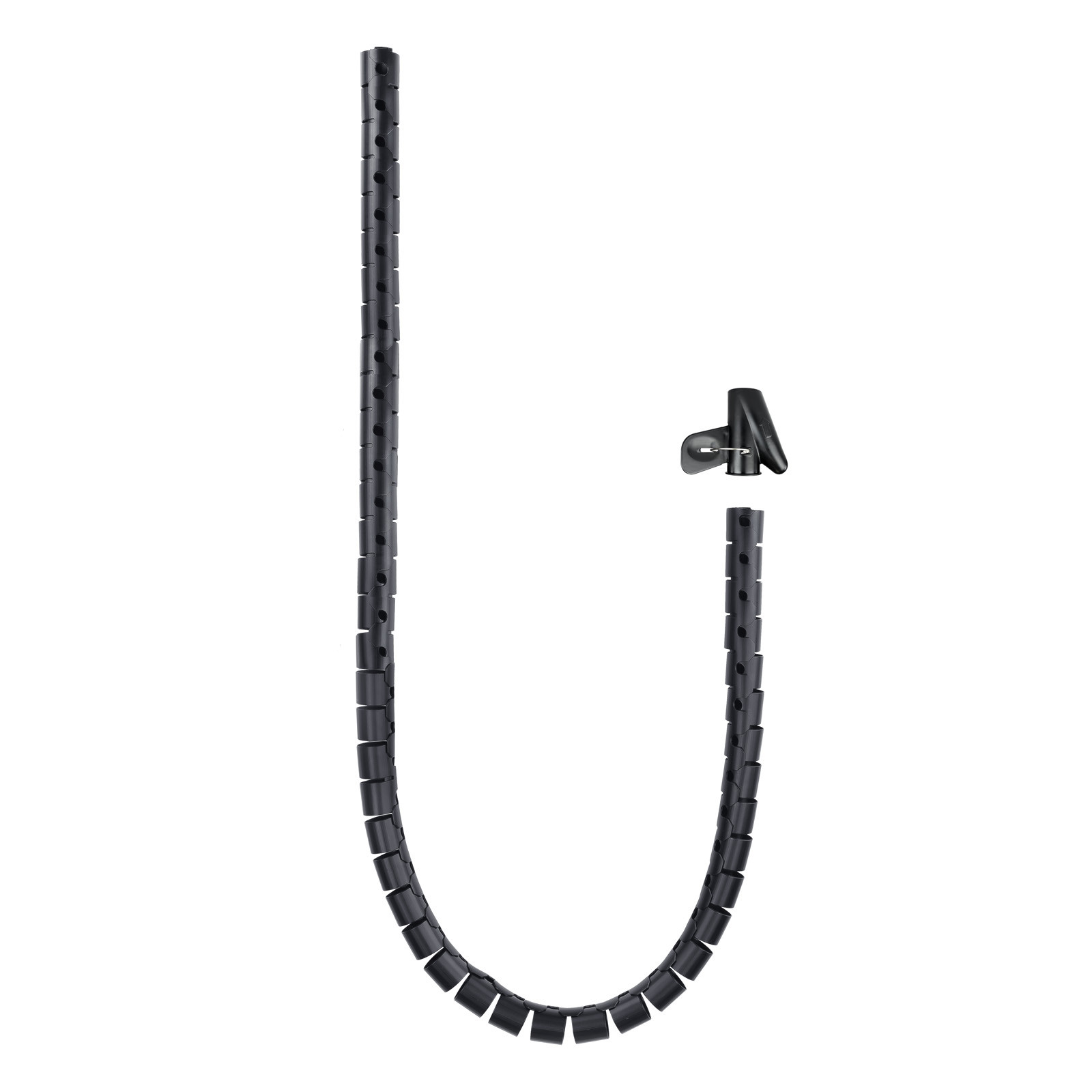 NANOCABLE Organizador de Cables Flexible 25 mm, Negro, 3 m, Negro, Plastico, 1 pieza(s), 2,5 cm, 3000 mm, 232 g