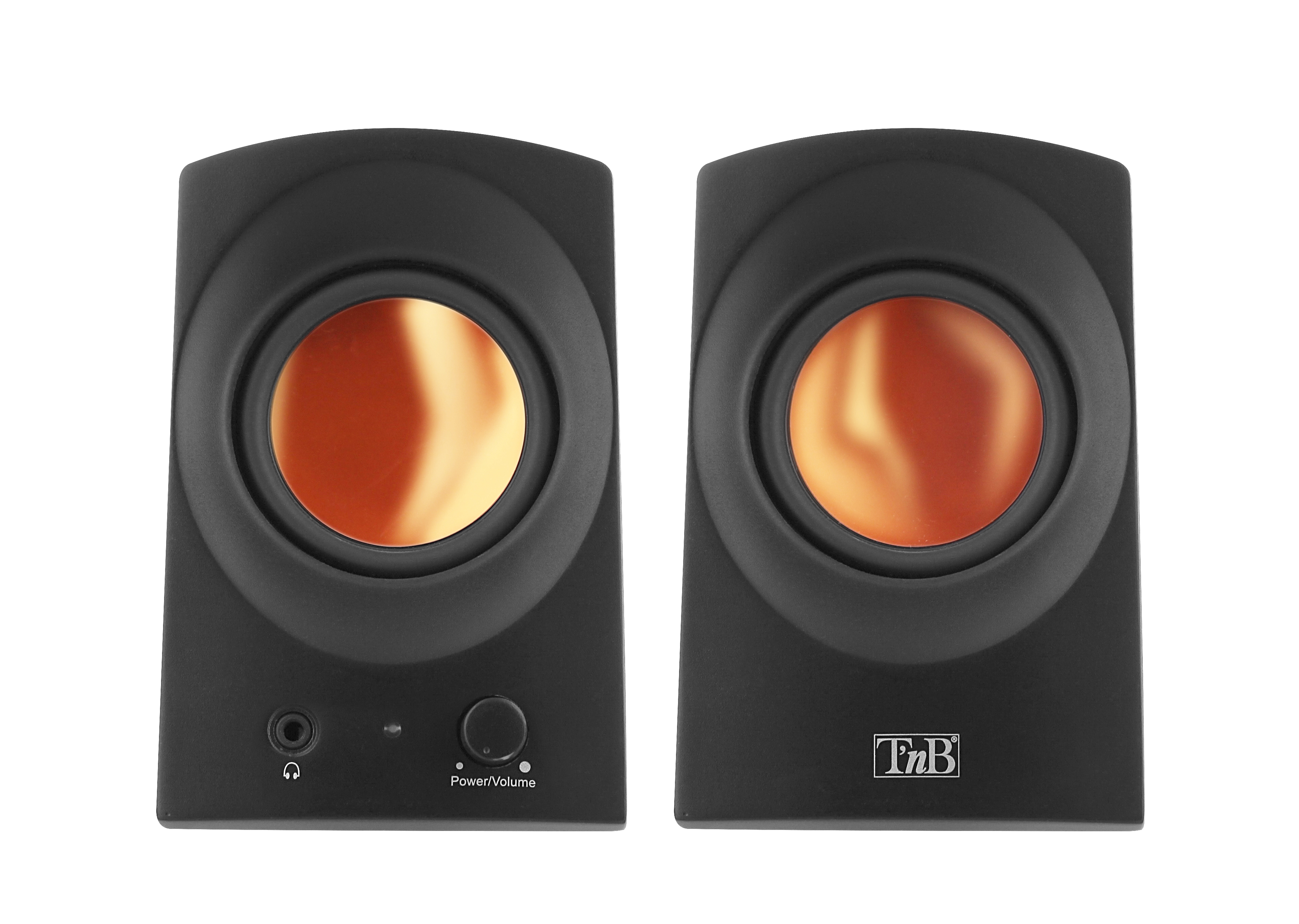 TNB Altavoces ARK Series - 2.0 multimedia speakers 6W Peak Power - Black/Bronze