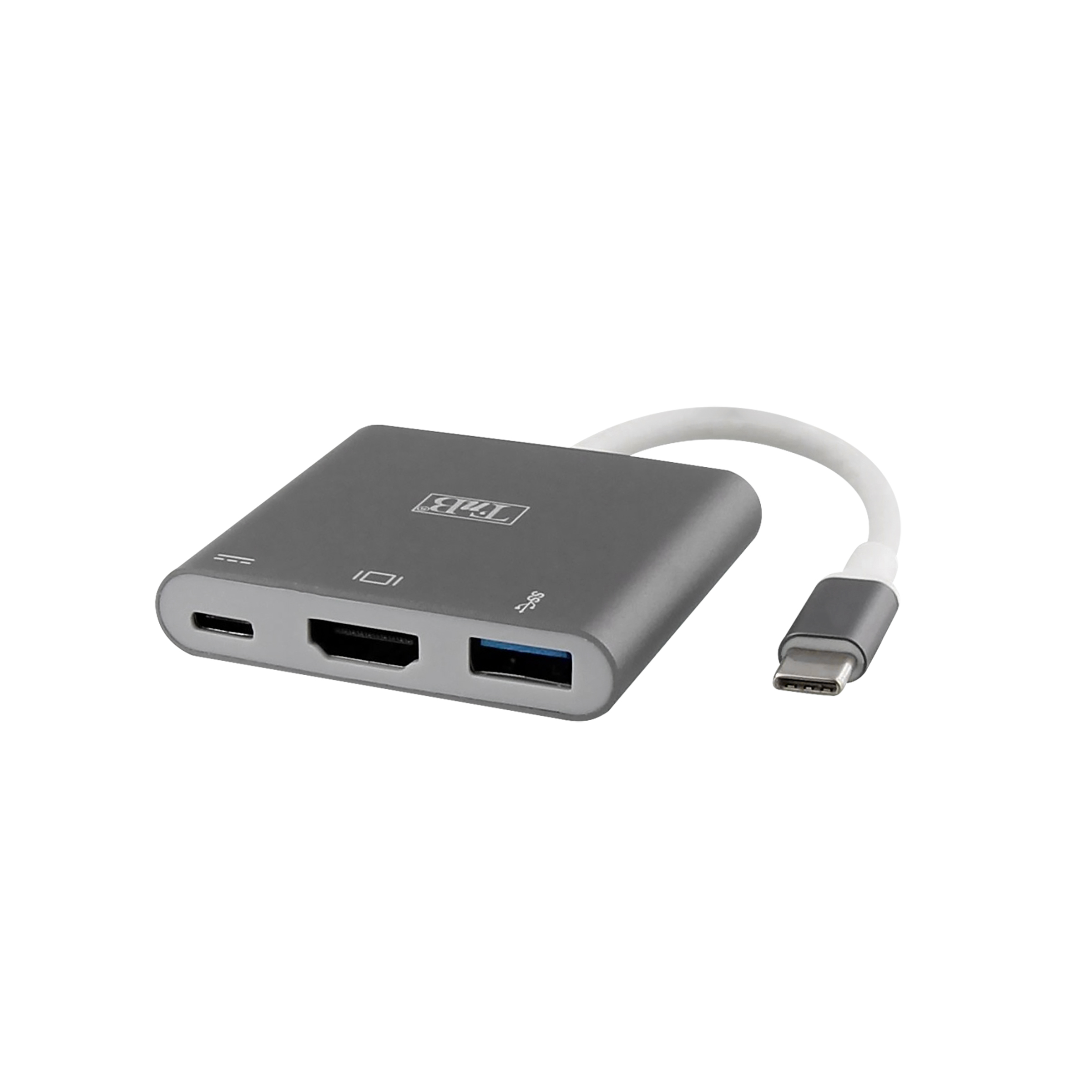 TNB Adaptador USB-C Video adapter Type C to HDMI 3 IN 1 - grey