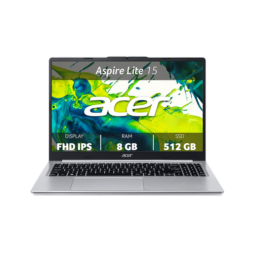 ACER Portatil ASPIRE LITE 15-48P-R8WE / Ryzen 7-5825U / 8GB / 512GB SSD / 15,6" / Win11 Home