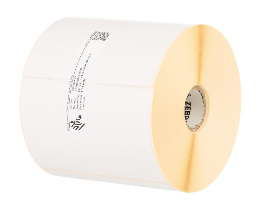 ZEBRA Etiqueta Blanca 76x51mm, Direct Thermal, Z-Perform 1000D, Label, Paper, Uncoated, Permanent Adhesive, 25mm Core, Perforation