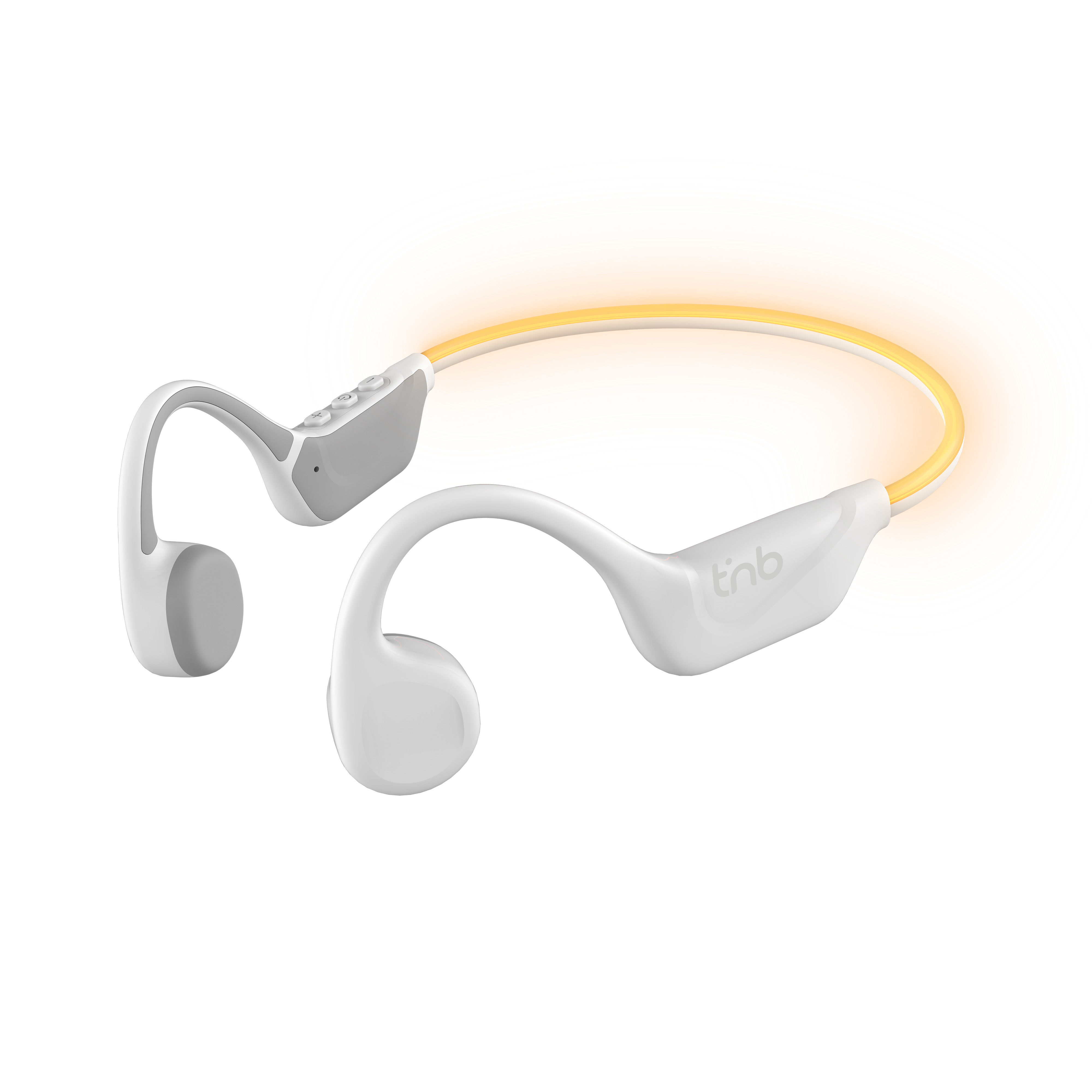 TNB Auriculares ENERGY LIGHT - Bone conduction bluetooth earphones and light-up headband - White