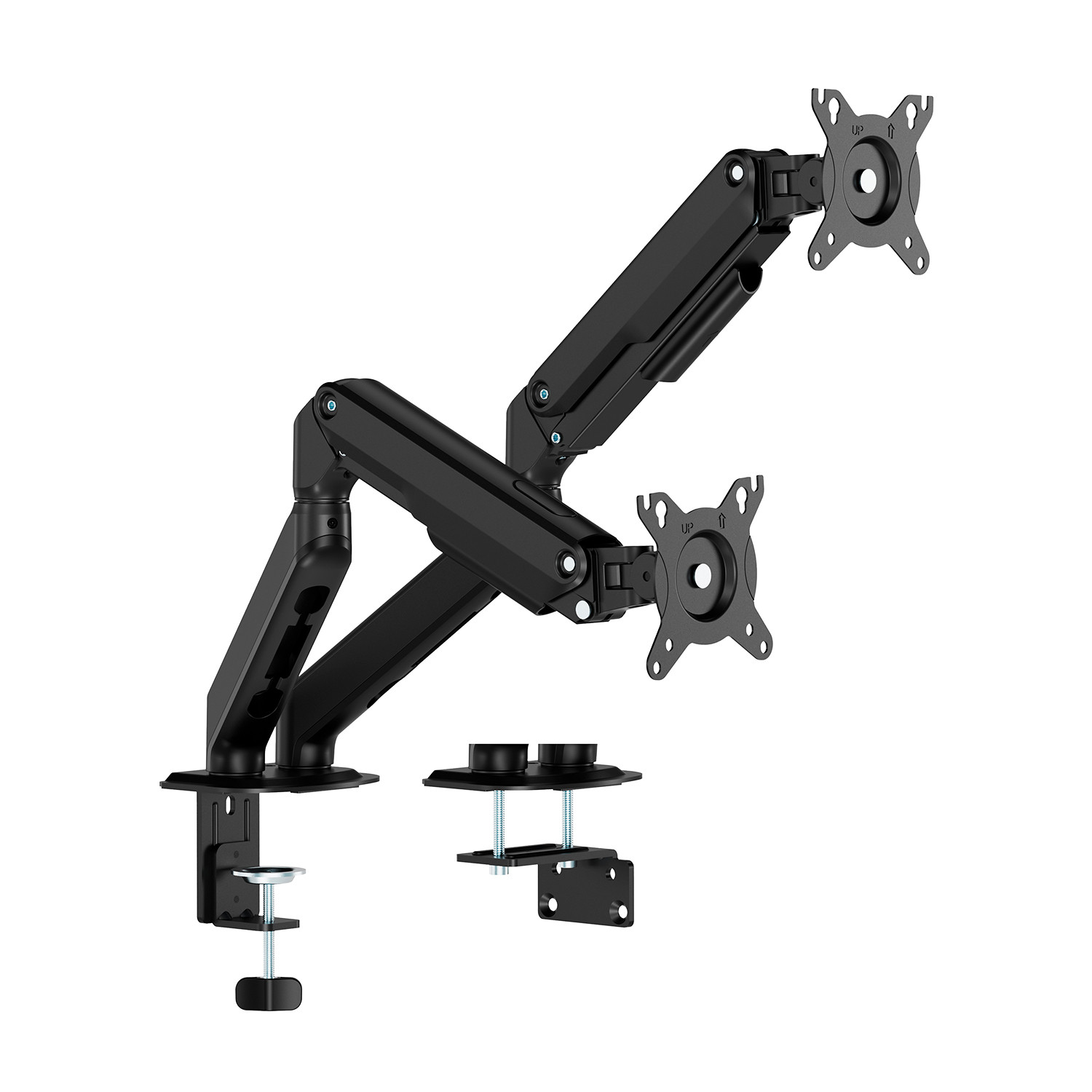 AISENS - SOPORTE DE MESA ECO CONTRAPESO GIRATORIO E INCLINABLE PARA MONITOR/TV 9KG (3 PIVOTES, 2 BRAZOS) DE 17-32, NEGRO