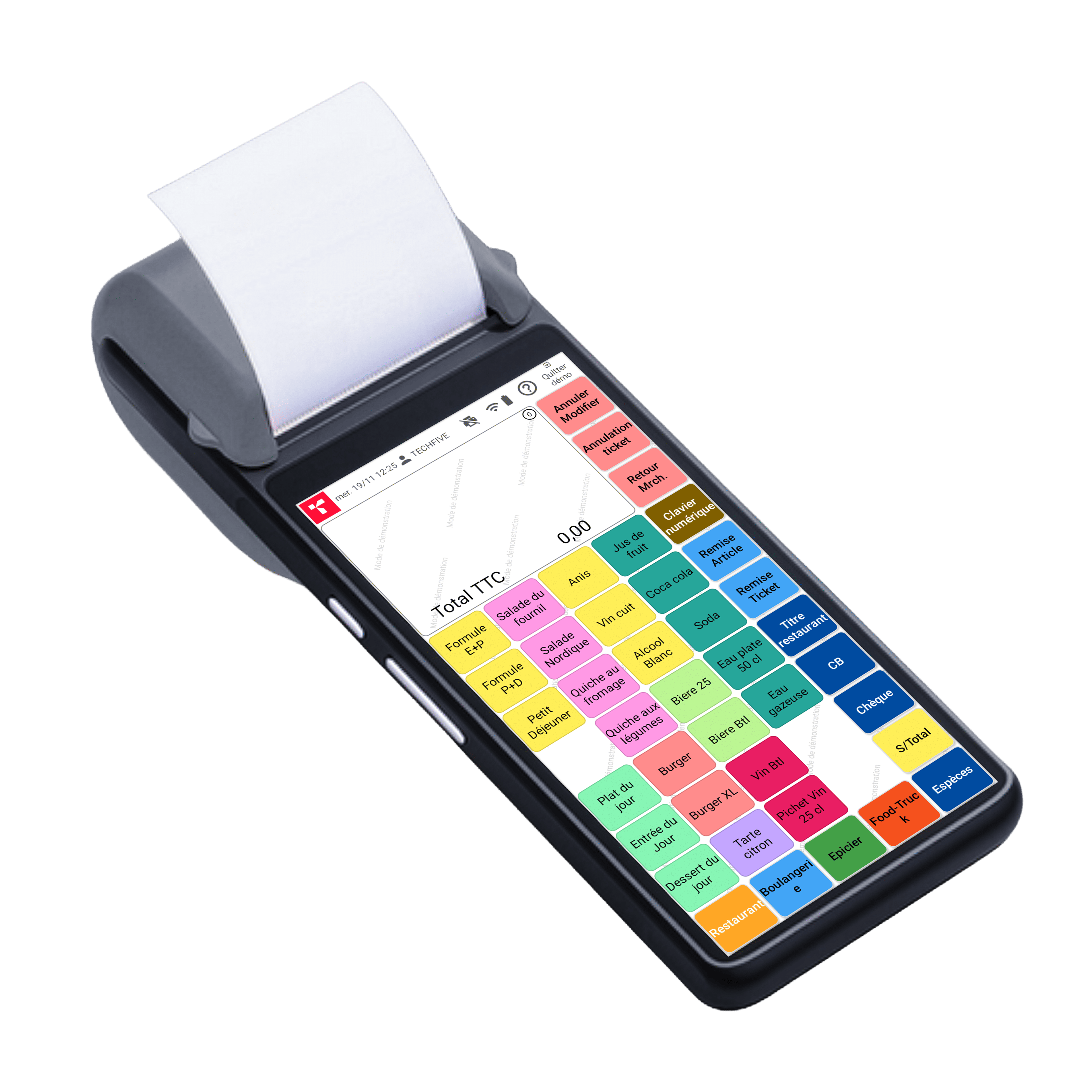 TECHFIVE Caja Registradora  Portatil  ECR76