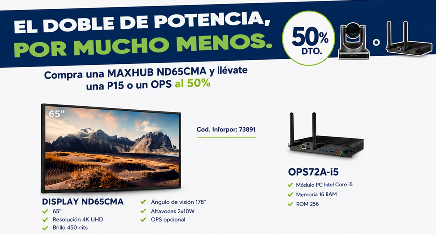 MAXHUB DISPLAY 65" +  Modulo PC  Intel Core i5