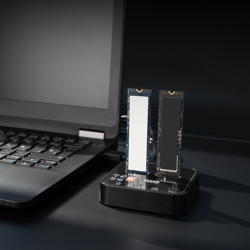 TOOQ DOCK 2xSSD M.2 NVMe PICe USB-C3.2 Gen2 CLONE NEGRO