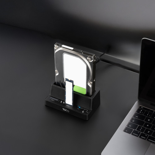 TOOQ DOCK 2xSSD M.2 NVMe+1xSATA 2,5"/3,5" USB 3.2 CLONE