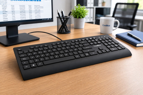COOLBOX TECLADO USB TECLAS CHOCOLATE 1.8M DE CABLE 610G. SILENCIOSO