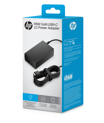 HP Cargador 65W GaN USB-C LC Power Adapter EURO