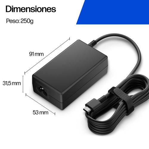 HP Cargador 65W GaN USB-C LC Power Adapter EURO