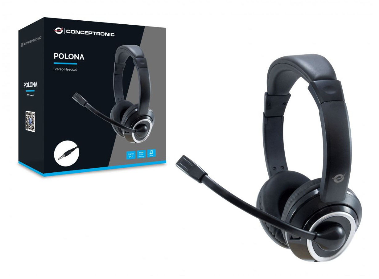 CONCEPTRONIC Auriculares estereo de 3,5 mm Stereo 3.5mm Headset