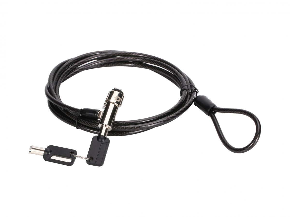 CONCEPTRONIC Candado con llave para portatil CUSTODIO02BN (ranura de seguridad Nano, 1,8 m) CUSTODIO02BN Keyed Laptop Lock, Nano Security Slot, 1.8m