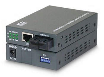 KTI 10/100TX to 100FX media converter, multimode, ST, 2Km (Agilent/Avago)