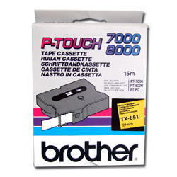 BROTHER Cinta laminada amarillo/negro 24mm, 15m