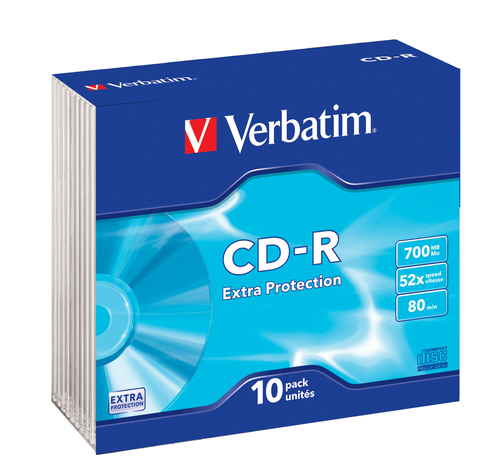 VERBATIM CD-R 700Mb 52X Slim (Pack 10 unidades)