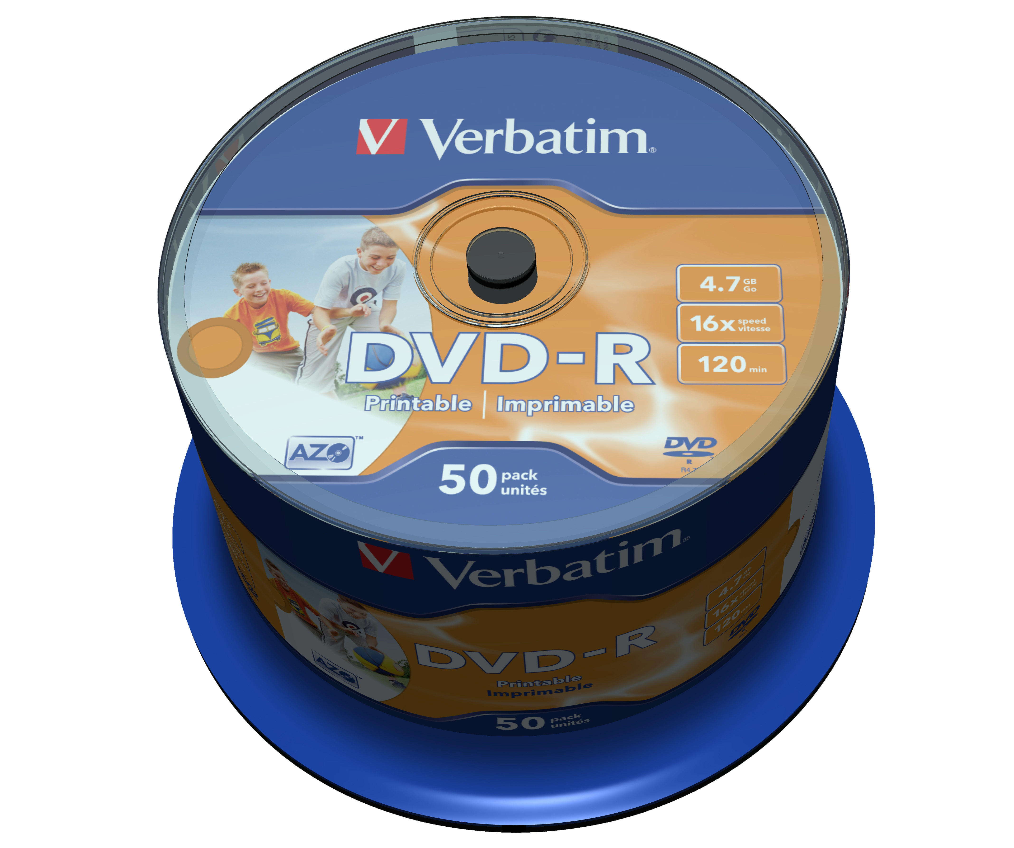 VERBATIM DVD-R 4.7Gb 16x Imprimible (Tarrina 50)