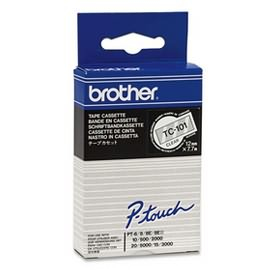 BROTHER Cinta laminada transparente/negro 12mm 7,7m