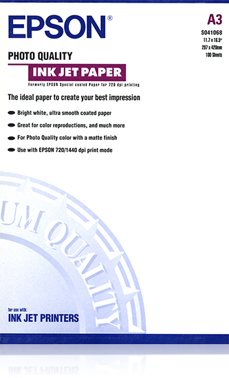 Epson Papel Especial HQ, A3, 100 Hojas, 105g.