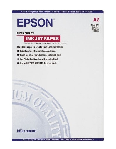 Epson Papel Especial HQ, A2, 30 Hojas, 105g.