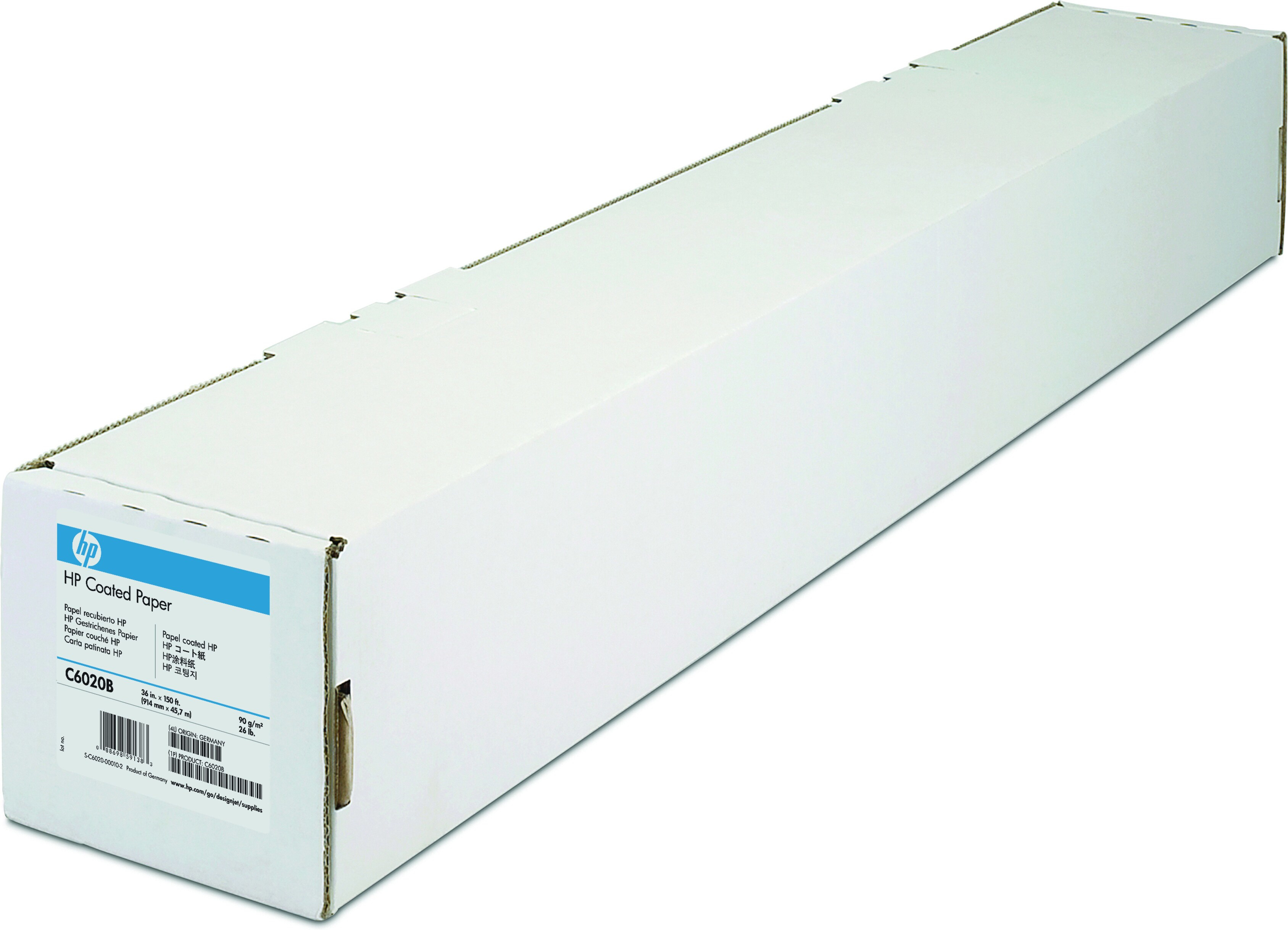 HP Papel Couche (Recubierto) Rollo 36", 45m. x 914mm, 98g.