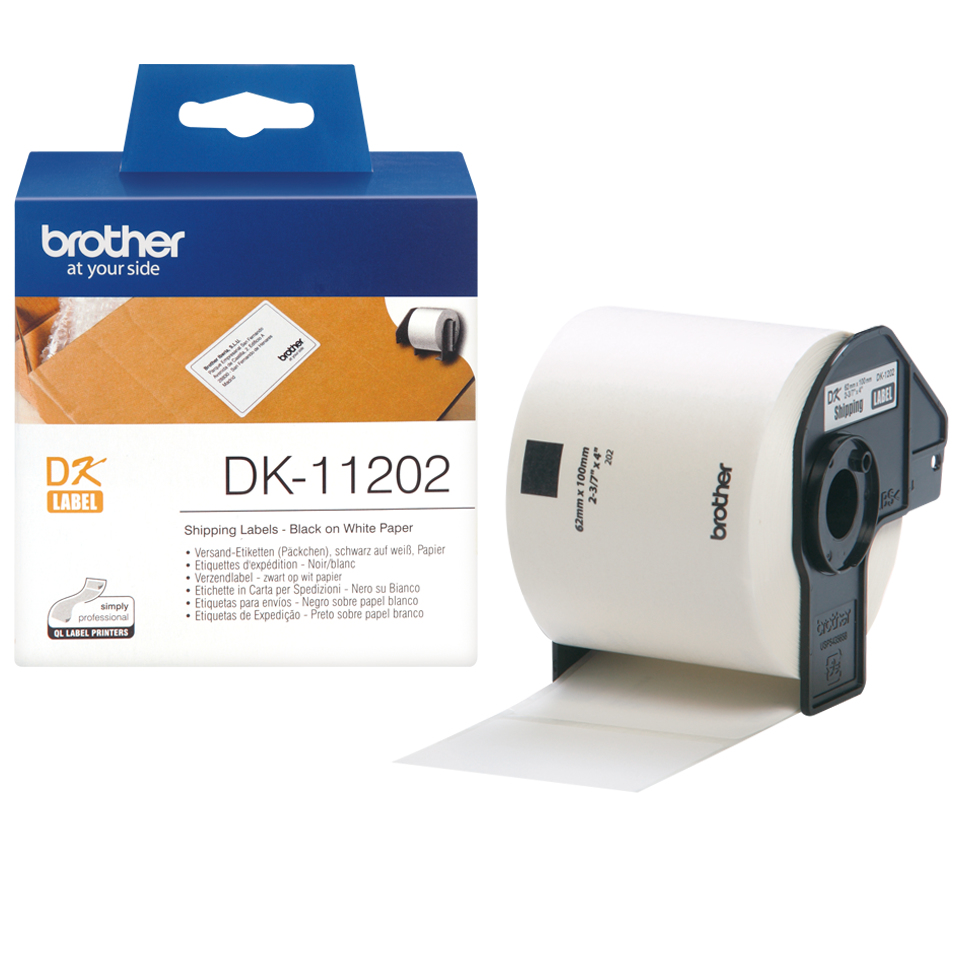 BROTHER Rollo de Etiquetas de 62x100mm de 300 Uds.