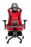 Talius silla Caiman V2 gaming black/red, reposapies, 4D, Frog, base metal, ruedas 75mm silicona, gas