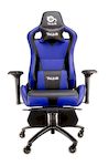Talius silla Caiman V2 gaming black/blue reposapies, 4D, Frog, base metal, ruedas 75mm silicona, gas