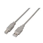 AISENS Cable USB IMPRESORA TIPO A MACHO - TIPO B MACHO - 1.8M - BEIGE