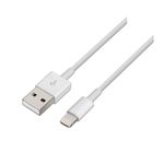 AISENS - CABLE LIGHTNING A USB 2.0, LIGHTNING/M-USB A/M, BLANCO, 1.0M