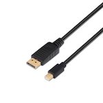 AISENS - CABLE MINI DP A DISPLAYPORT V1.2 4K@60HZ, MDP/M-DP/M, NEGRO, 2.0M