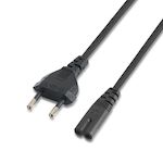 AISENS - CABLE ALIMENTACIoN FORMA 8, CEE7/16/M-C7/H, NEGRO, 1.5M