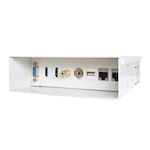 AISENS - CAJA DE CONEXIONES AUDIOVISUAL VGA+2XHDMI+JACK3.5+RCA+1XUSB+2XRJ45 CAT.6A STP, BLANCO