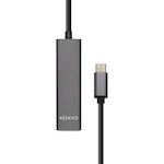 AISENS - HUB USB 3.1 USB-C, USB-C/M-4xTIPO A/H, GRIS, 15CM