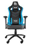 Talius silla Vulture gaming negra/azul butterfly, base nylon, ruedas nylon, 4D