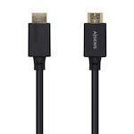 AISENS - CABLE HDMI V2.1 ULTRA ALTA VELOCIDAD / HEC CERTIFICADO 8K@60HZ 48GBPS, A/M-A/M, NEGRO, 2.0M