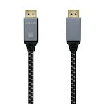 AISENS - CABLE DISPLAYPORT V1.4 8K@60HZ, DP/M-DP/M, GRIS/NEGRO, 1.5M
