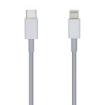 AISENS - CABLE USB 2.0 USB-C A LIGHTNING PD 2A, LIGHTNING/M-USB-C/M, BLANCO, 20CM